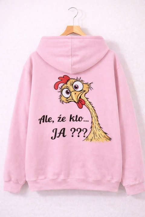 Bluza z kapturem i haftem na plecach – Ale że kto JA??? /różne kolory/